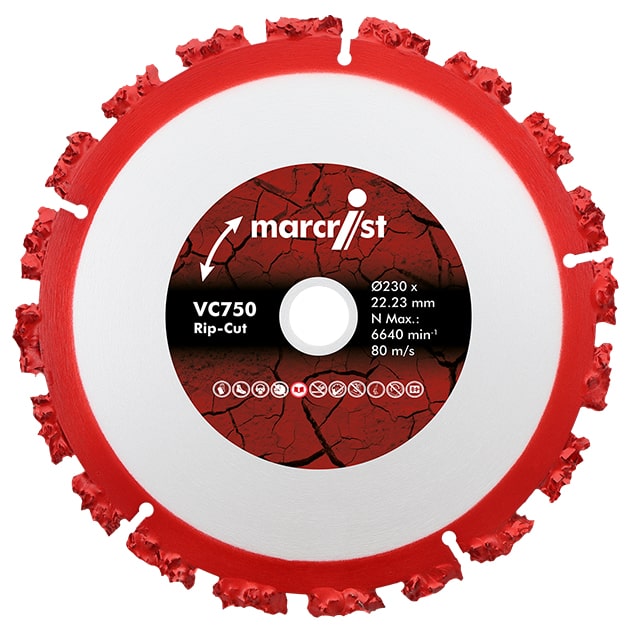 Hartmetallscheibe Marcrist VC750 Rip-Cut-Scheibe