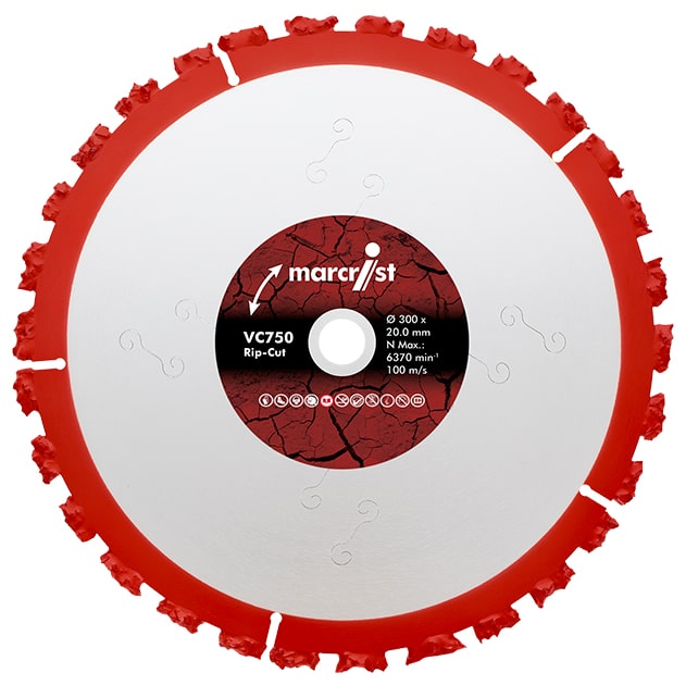 Hartmetallscheibe Marcrist VC750 Rip-Cut-Scheibe